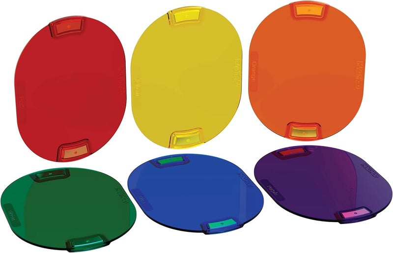 MAGMOD Pro Creative Lighting Gels, 6 Magnetic Flash Color Gels for Photography, Red Orange Yellow Blue Green Purple, Rigid Polycarbonate with Embedded Magnets, Compatible with All Speedlites - Image 1